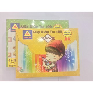 <Giấy kiểm tra học sinh> Tập kiểm tra Thành Đạt 4 ô ly không lem