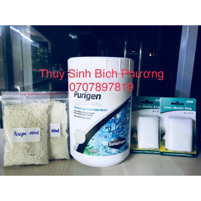 VẬT LIỆU LỌC PURIGEN SEACHEM CHÍNH HÃNG CAO CẤP | KHỬ ĐỘC TỐ NH3, NO2, NO3 LÀM TRONG NƯỚC HỒ CÁ THỦY SINH VÀ HỒ CÁ BIỂN