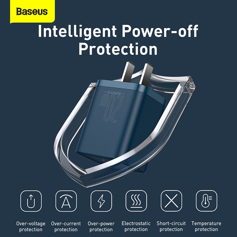 củ sạc iphone 20W Baseus Super Si cổng sạc Type C (CCCJGCS)
