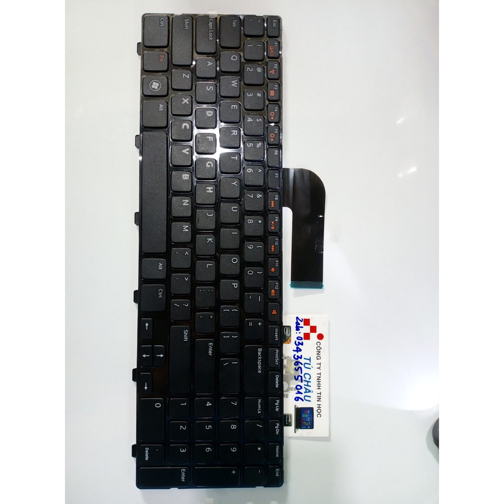 Bàn phím Laptop Keyboard Dell 15R / N5050, N5110, M5110 - Phím số rời, cáp dài vuông