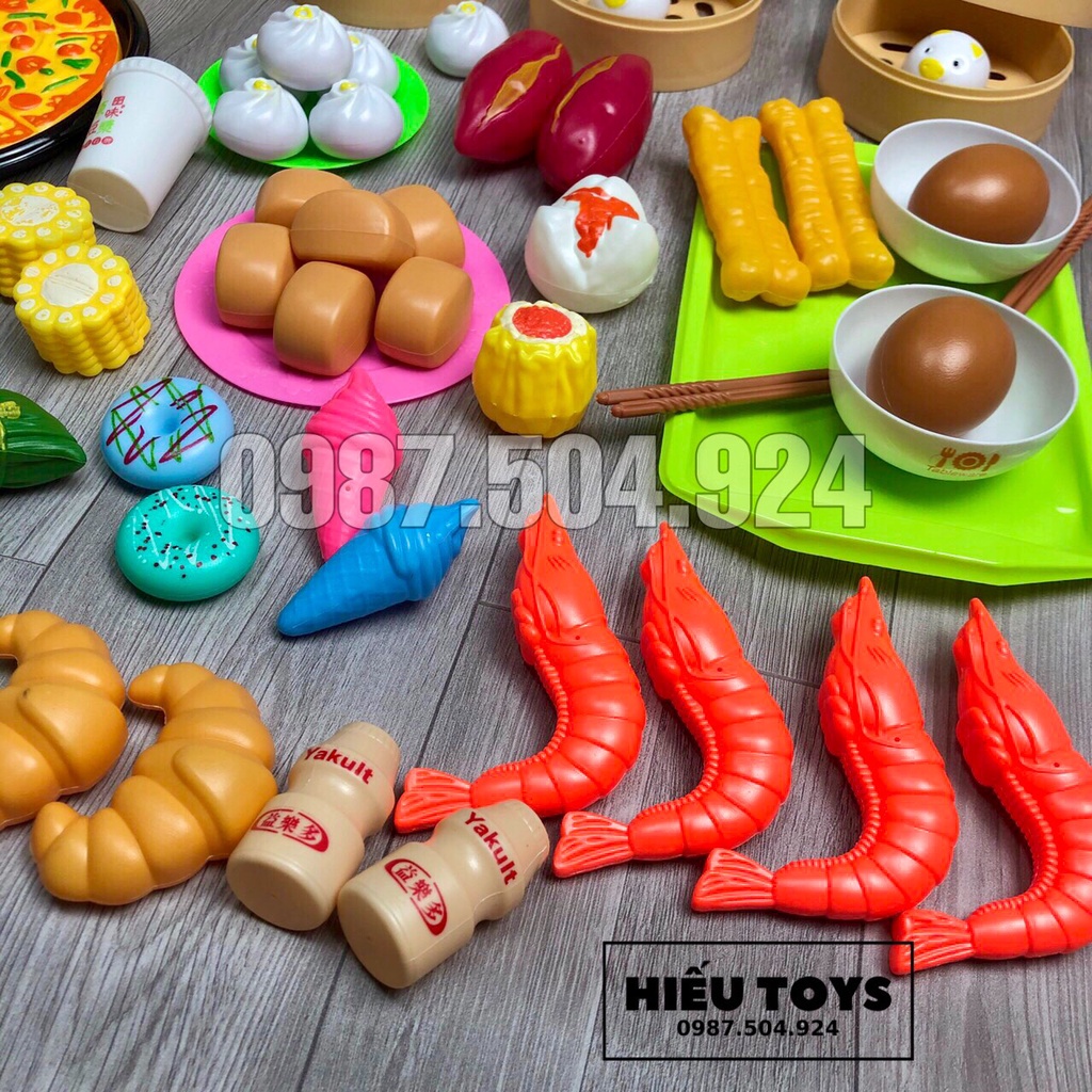 Đồ Chơi Trẻ Em Bộ Đồ Ăn Bánh  Bao Pizza  Chất Nhựa ABS Cao Cấp Cho Bé  Từ 1 Đến 8 Tuổi Hiếu Toys