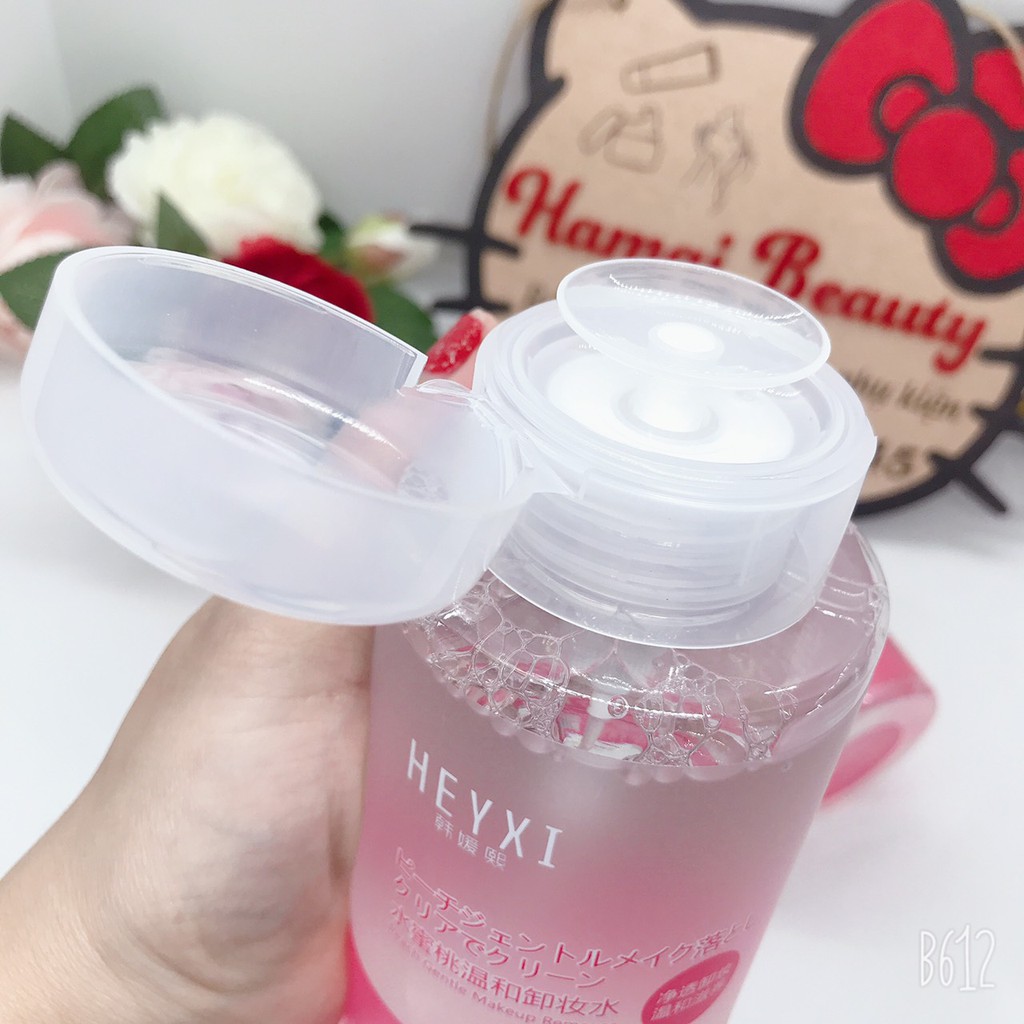 Nước Tẩy Trang HEYXI Đào Peach Gentle Makeup Remover Làm Sạch Dưỡng Ẩm Dịu Nhẹ 300ML