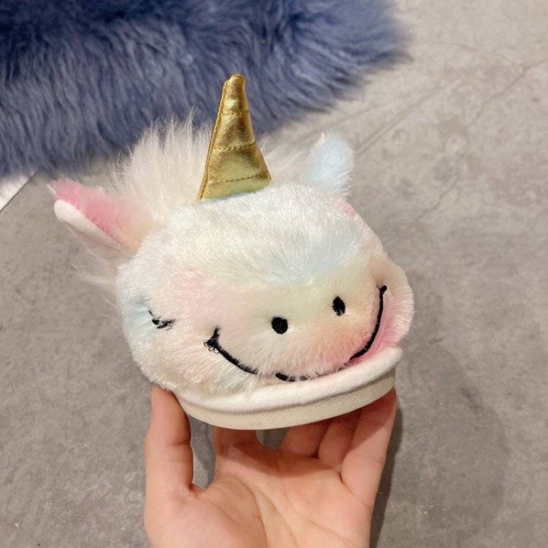 Dép kỳ lân bông đi trong nhà phối màu cầu vồng