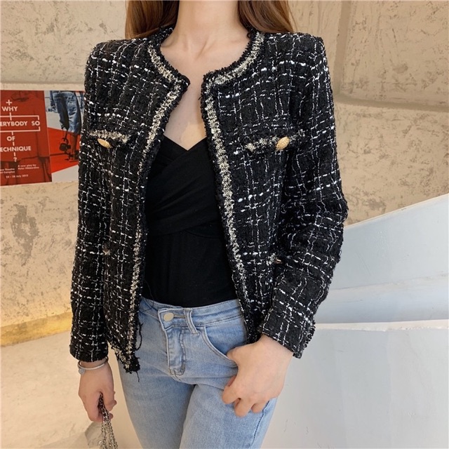 Áo khoác dạ tweed