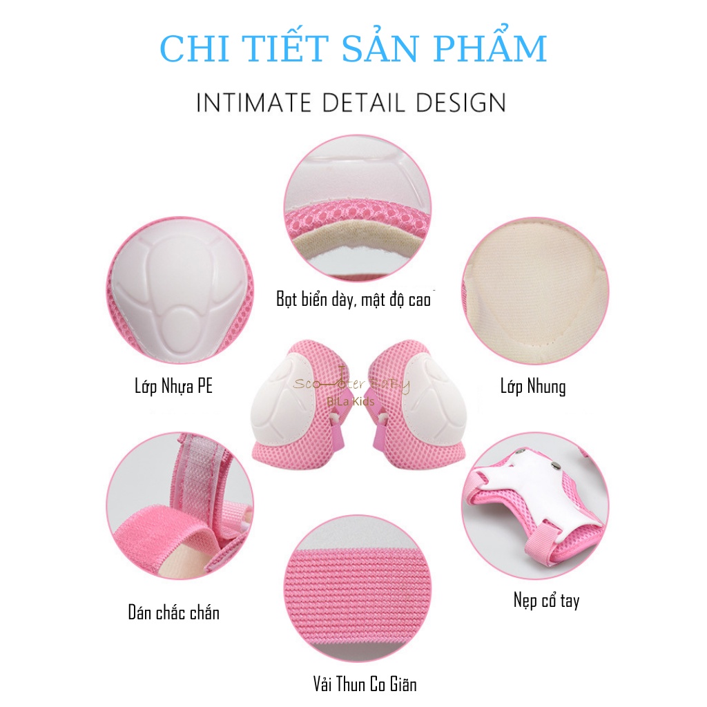 Bộ bảo hộ tay chân Cho Bé An Toàn Khi Đạp Xe, Chòi Chân, Thăng Bằng,Trượt Patin - Scoot And Ride