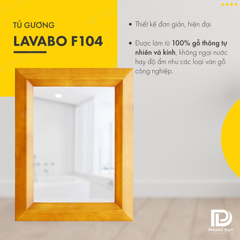 Tủ gương phòng tắm treo tường đa năng - Tủ gương Lavabo F104 | BigBuy360 - bigbuy360.vn