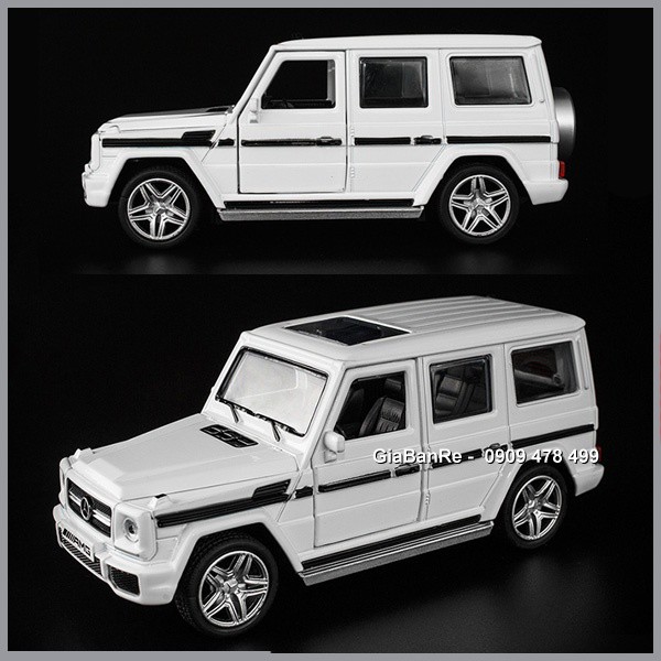 XE MÔ HÌNH SẮT 1/32 17CM XE SUV MERCEDES G65 - TRẮNG - 9811.3