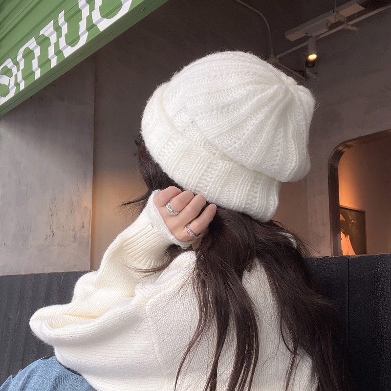 Mũ Len Đan Giữ Ấm Phong Cách Hàn Quốc Thời Trang Thu Đông Cho Nữ