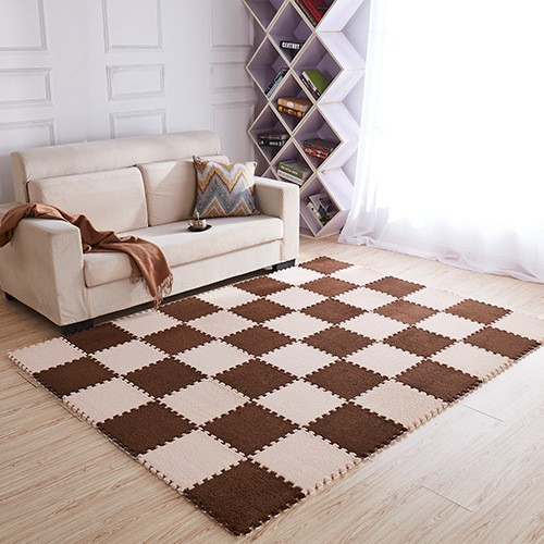 Ô Thảm nhung vuông nhỏ màu trơn 30x30cm với nhiều màu để bạn ráp thảm lót sàn nhà
