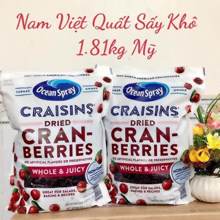 Nam Việt Quất sấy khô CRAISINS OCEAN SPRAY 1,8kg