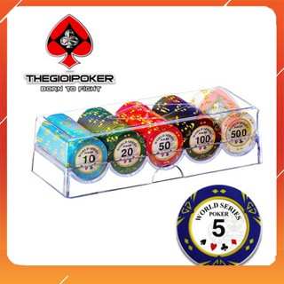 Bộ 100 Chip Poker Chính Hãng - WSOP - Clay