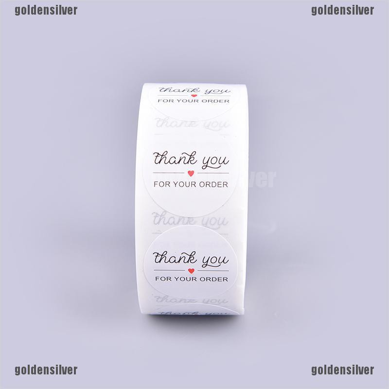 Cuộn 500 Miếng Dán Chữ Thank You For Your Order