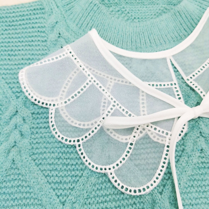 Cổ Áo Sơ Mi Giả Ren Thời Trang Nữ