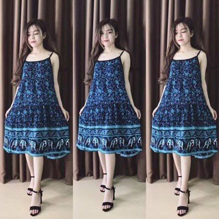 Váy hai dây lanh lụa