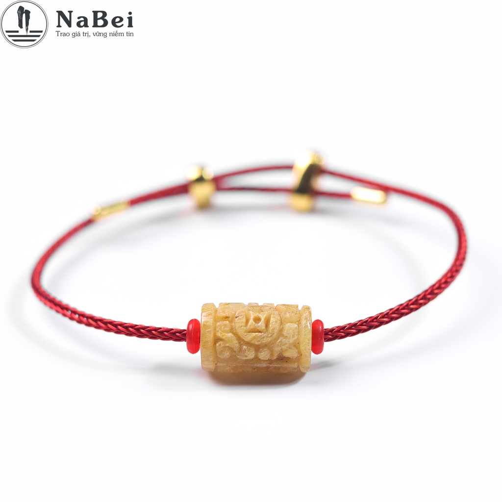 Vòng Tay Lu Thống Thạch Anh Tóc Vàng Tự Nhiên Phù Hợp Cho Nam Nữ Mệnh Kim, Thổ NB173 - Phong Thuỷ NaBei Store