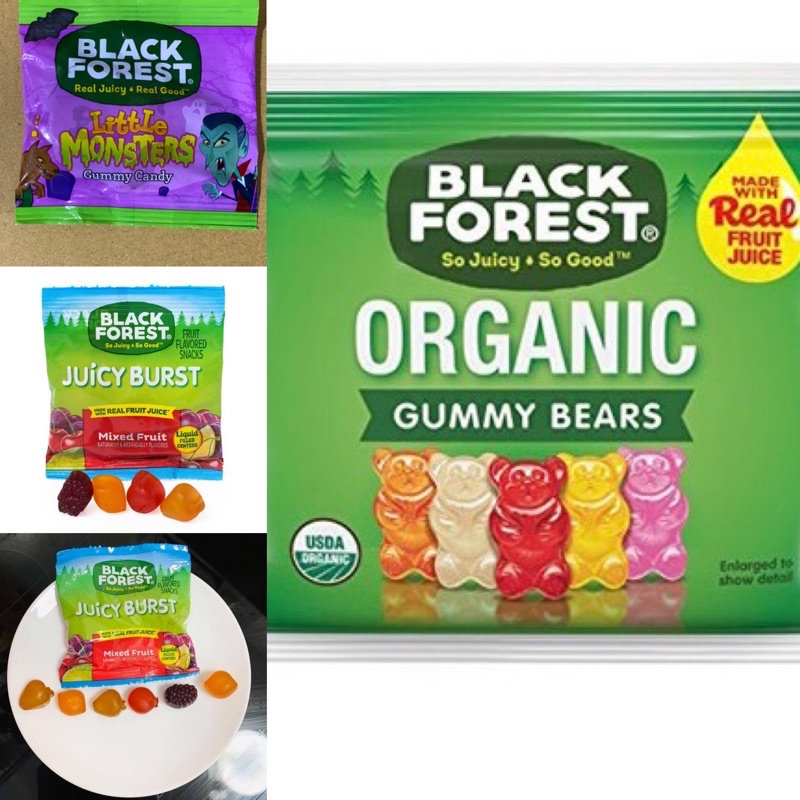 Kẹo Dẻo Black Forest Organic Gummy Bears và nhân hoa quả