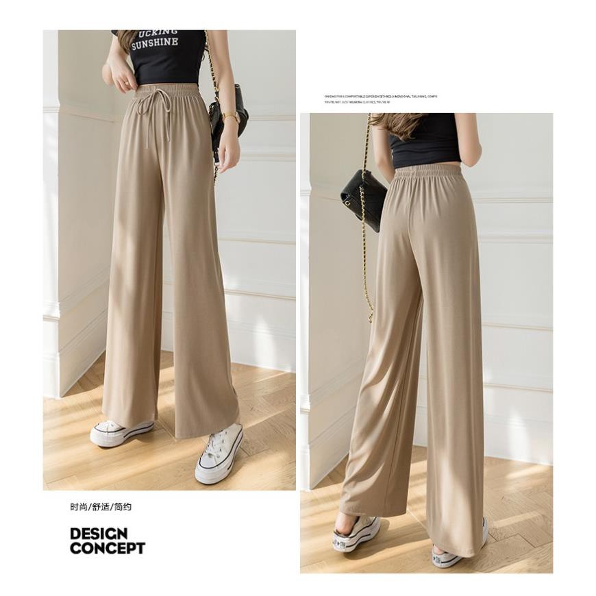 Quần suông culottes ống rộng BUTTERFLY, cạp chun thun gân cao cấp tôn dáng kéo dài chân