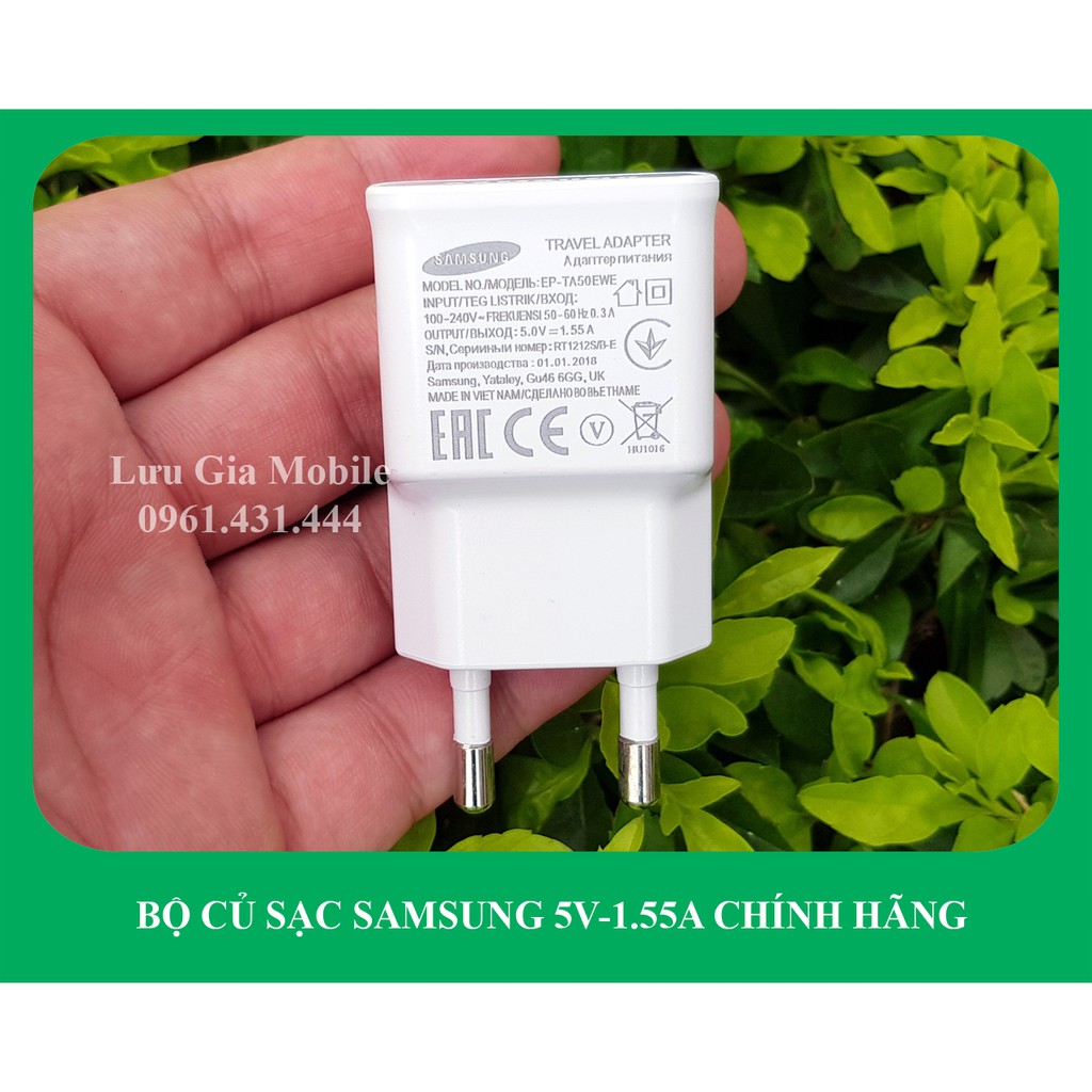 Bộ củ sạc Samsung A10 A10S chính hãng 5V - 1.55A