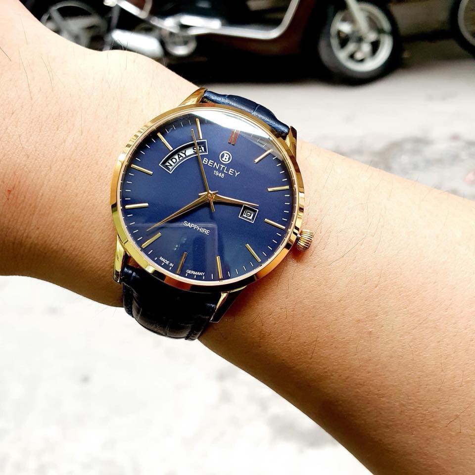 Đồng hồ nam dây da mặt kính chống xước Bentley BL1864 BL1864-10 BL1864-10MKNN