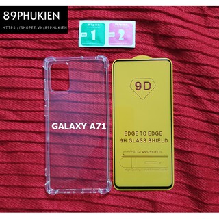 Combo dán cường lực phủ màn hình ốp dẻo chống sốc Galaxy A71
