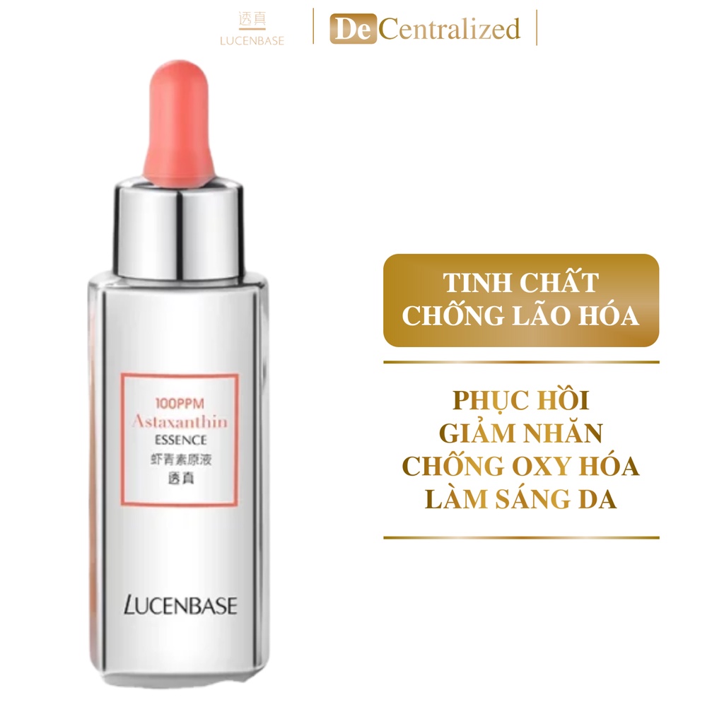 Serum chăm sóc da chống lão hoá Lucenbase Astaxanthin, Serum dưỡng da dưỡng ẩm vitamin E 30ml