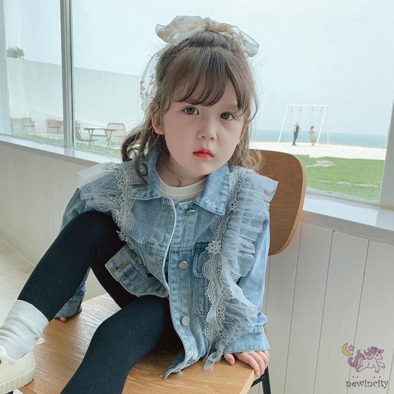 Áo Khoác Denim Thời Trang Mùa Thu Hàn Quốc Cho Bé Gái