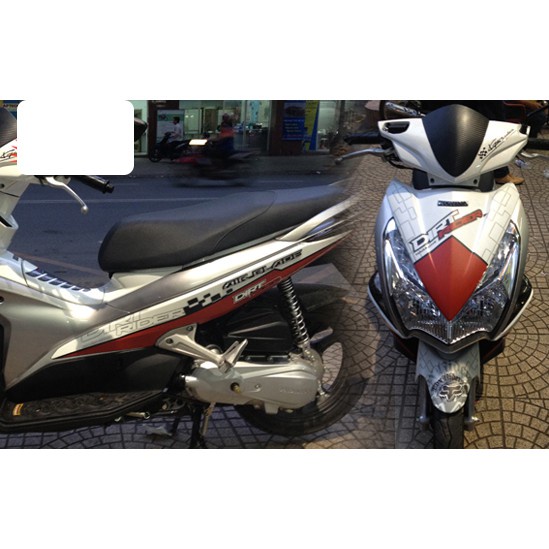 Tem trùm air blade ♦FREESHIP♦ trắng đỏ đen đời 2011, độ team trùm ab dán phủ dàn áo xe trăng đỏ đen rẻ đẹp