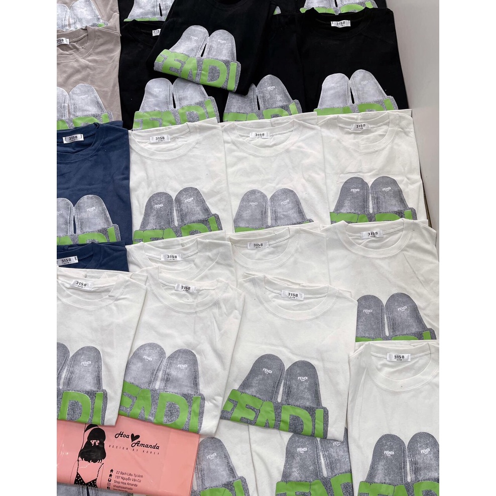 [ HÀNG HÓT] Áo Thun From rộng có in hình  đôi dép Fendi siêu hot hit trong năm 2022- ZADOLA FSHION