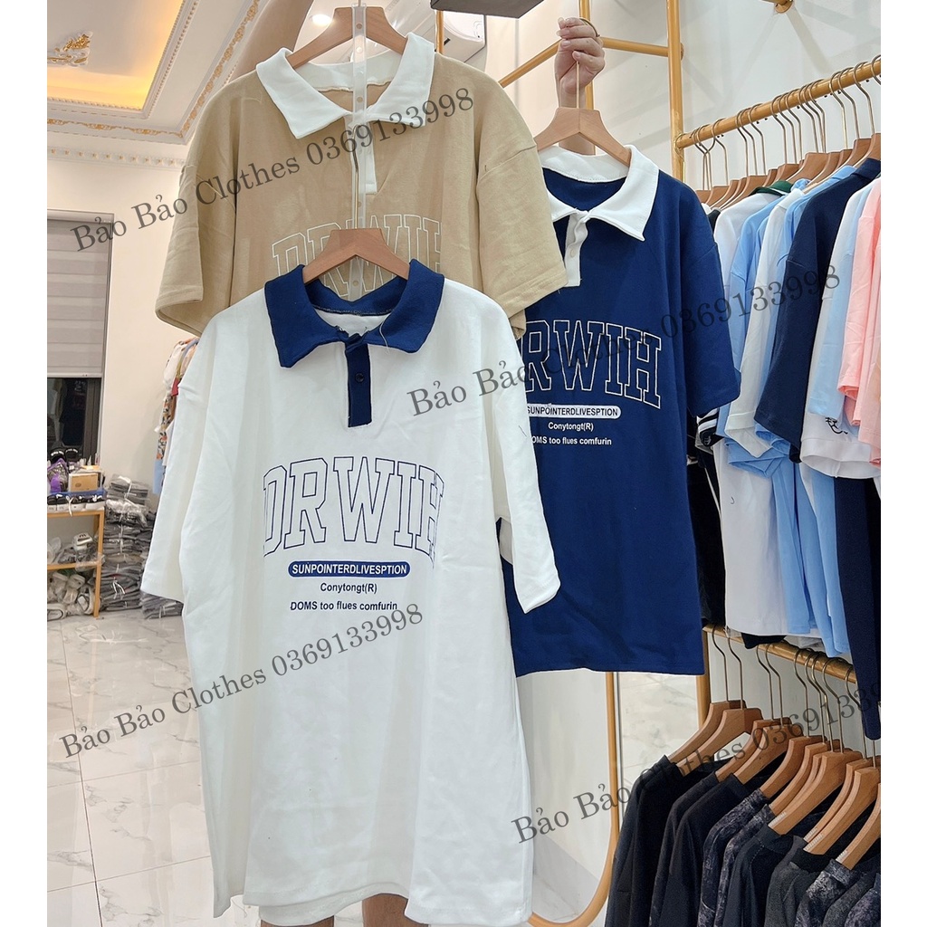 Áo Thun Polo Nam Nữ  Form Rộng Cổ Bẻ Endim Vải Dày Mịn Thoáng Mát Thiết Kế Thời Trang Kiểu Dáng Năng Động