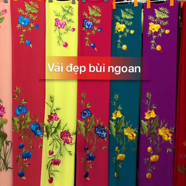 Vải áo dài thêu