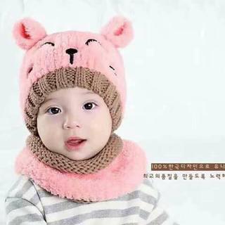 Mũ + khăn len xù loại đẹp cho bé