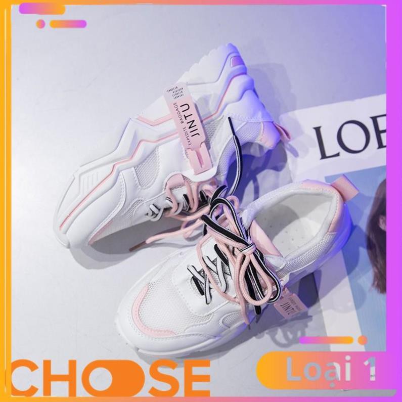 [Bản Mới Nhất] Giày Nữ Độn Đế Sneaker Thể Thao Nữ Choose Viền Màu Nổi Bật Đặc Sắc Xanh Vàng Hồng Trắng G2911 | BigBuy360 - bigbuy360.vn