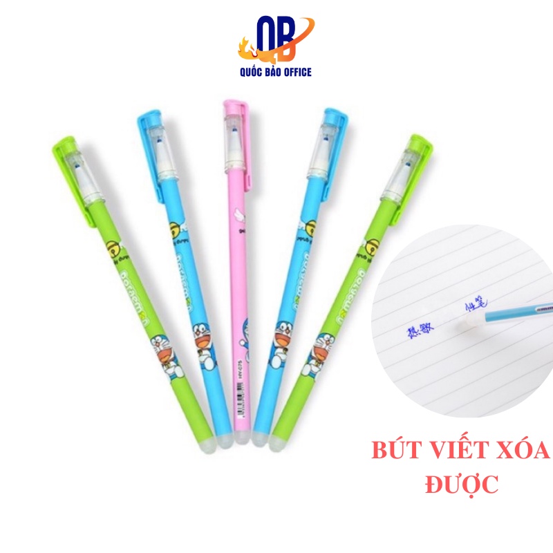 Bút bi nước đầu tẩy Doremon - móc Pikachu bóng tròn - 1 chiếc