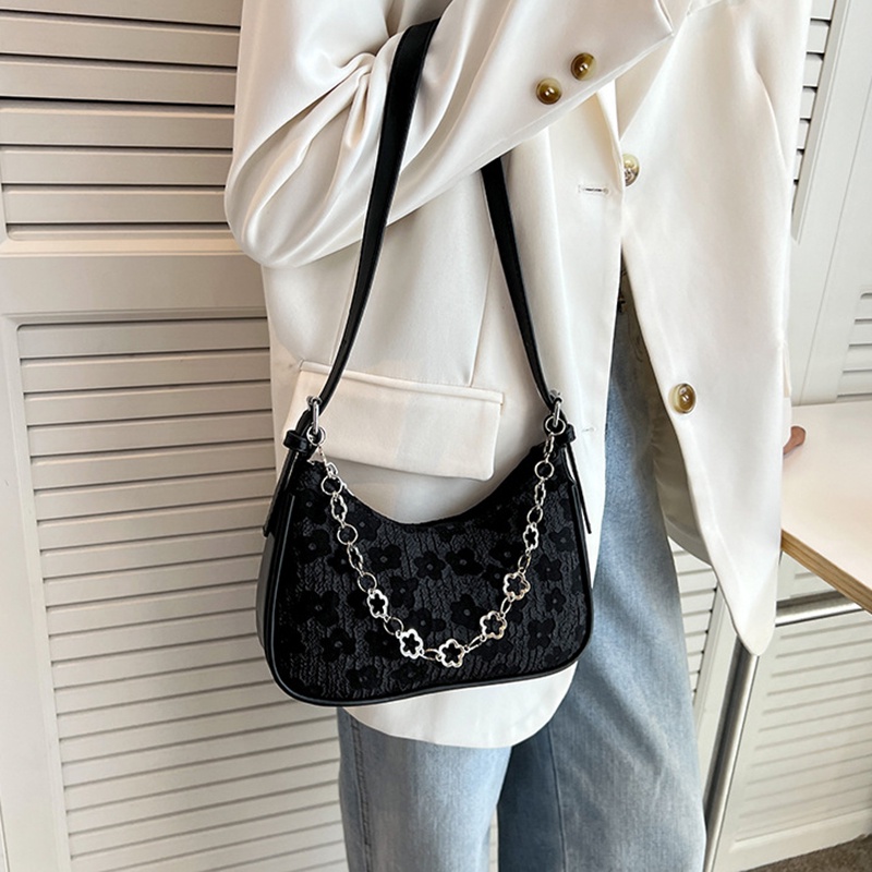 Túi đeo một bên vai IELGY phối dây xích thời trang phổ biến tùy chọn màu sắc dành cho nữ