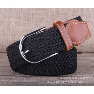 Thắt lưng, nịt lưng  nam nữ thời trang vải co giãn (đen)