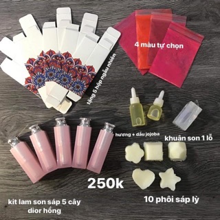 Bộ làm son sáp 5 cây