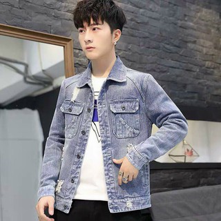 [HÀNG CHUẨN]Áo khoác jean nam thời trang hàn quốc siêu chất cao cấp | Áo khoát jeans nam sành điệu mẫu hot giá rẻ