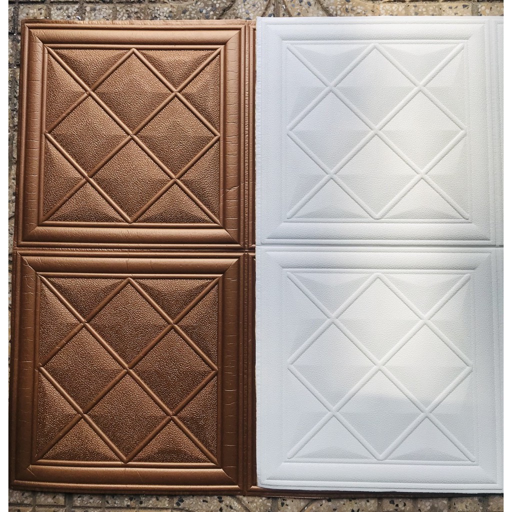 Xốp Dán Tường Giả Da Cao Cấp Mới, Kích Thước 70cm x 70cm
