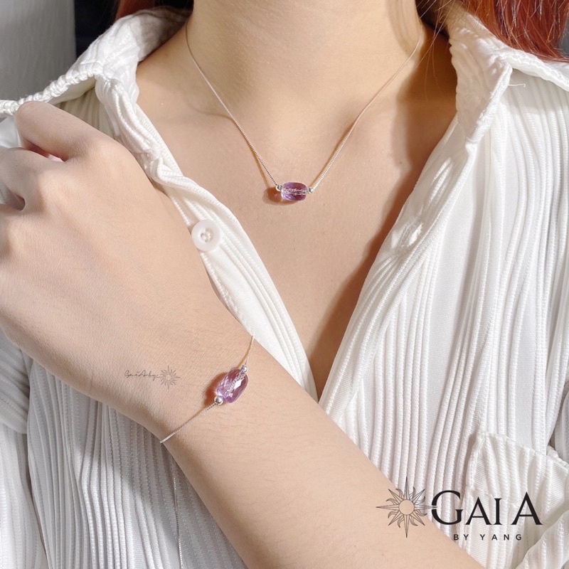 Dây chuyền thạch anh tím - Gaia By Yang