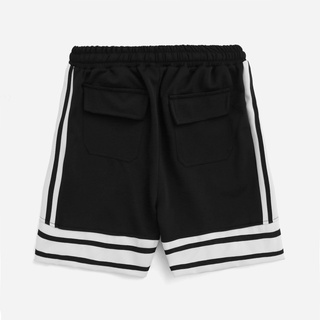 Quần short thun BASIC DA CÁ ngắn unisex nam nữ màu đen