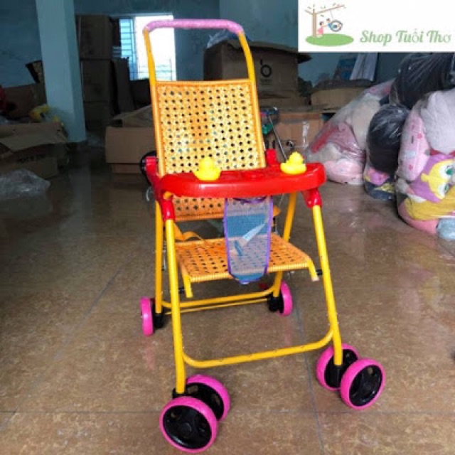 Xe mây gấp#xe mây