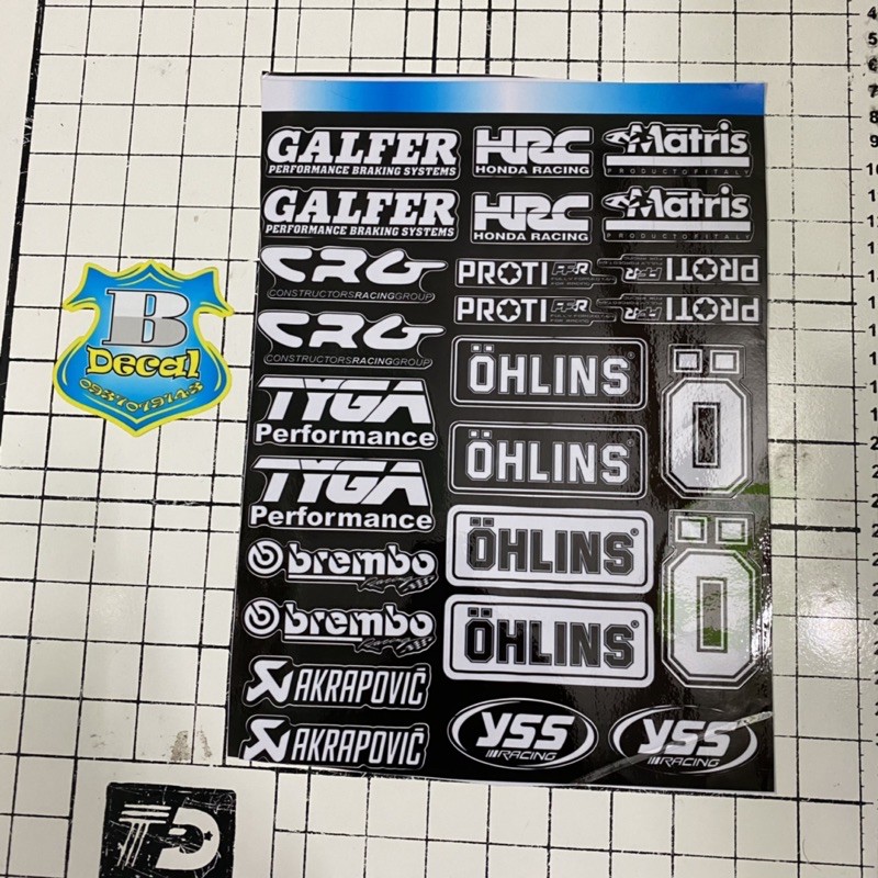 [Mã LIFEAU5SALE giảm 20k đơn 50k] Tem logo sticker trắng đen