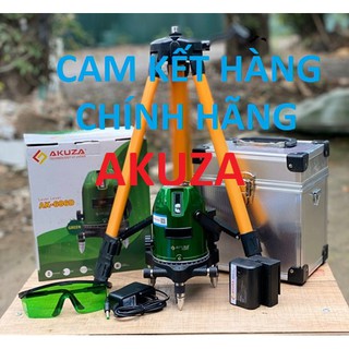 ( Bản mới)Máy cân Bằng laze xanh 5 tia siêu sáng AKUZA AK 686D máy 2pin - Xoay 360° có điều khiển từ xa