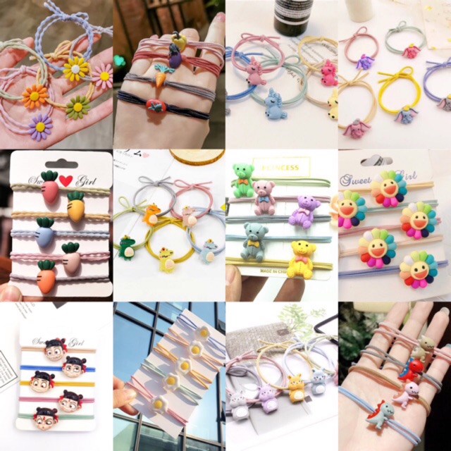 Cột tóc dễ thương nhiều mẫu