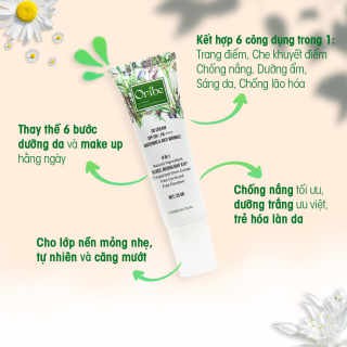 Kem Nền Che Khuyết Điểm, Dưỡng Sáng Da, Chống Nắng SPF50, Ngừa Nếp Nhăn Oribe DD Cream 6in1 25g