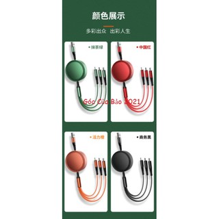 Dây sạc điện thoại 3in1 dành cho Ip, Android và Type C