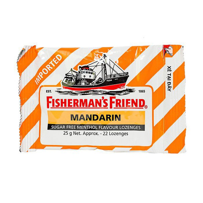 Kẹo Ngậm Giảm Đau Họng Con Tàu Không Đường Fishermans Friend 25G