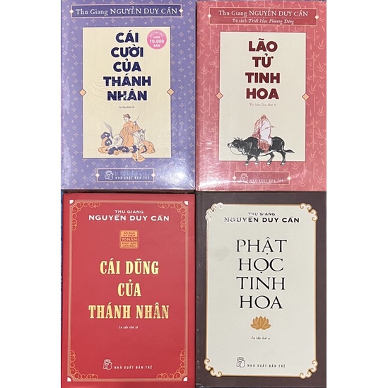 Sách - (Combo 4 cuốn) Cái Cười Của Thánh Nhân - Cái Dũng Của Thánh Nhân - Lão Tử Tinh Hoa - Phật Học Tinh Hoa