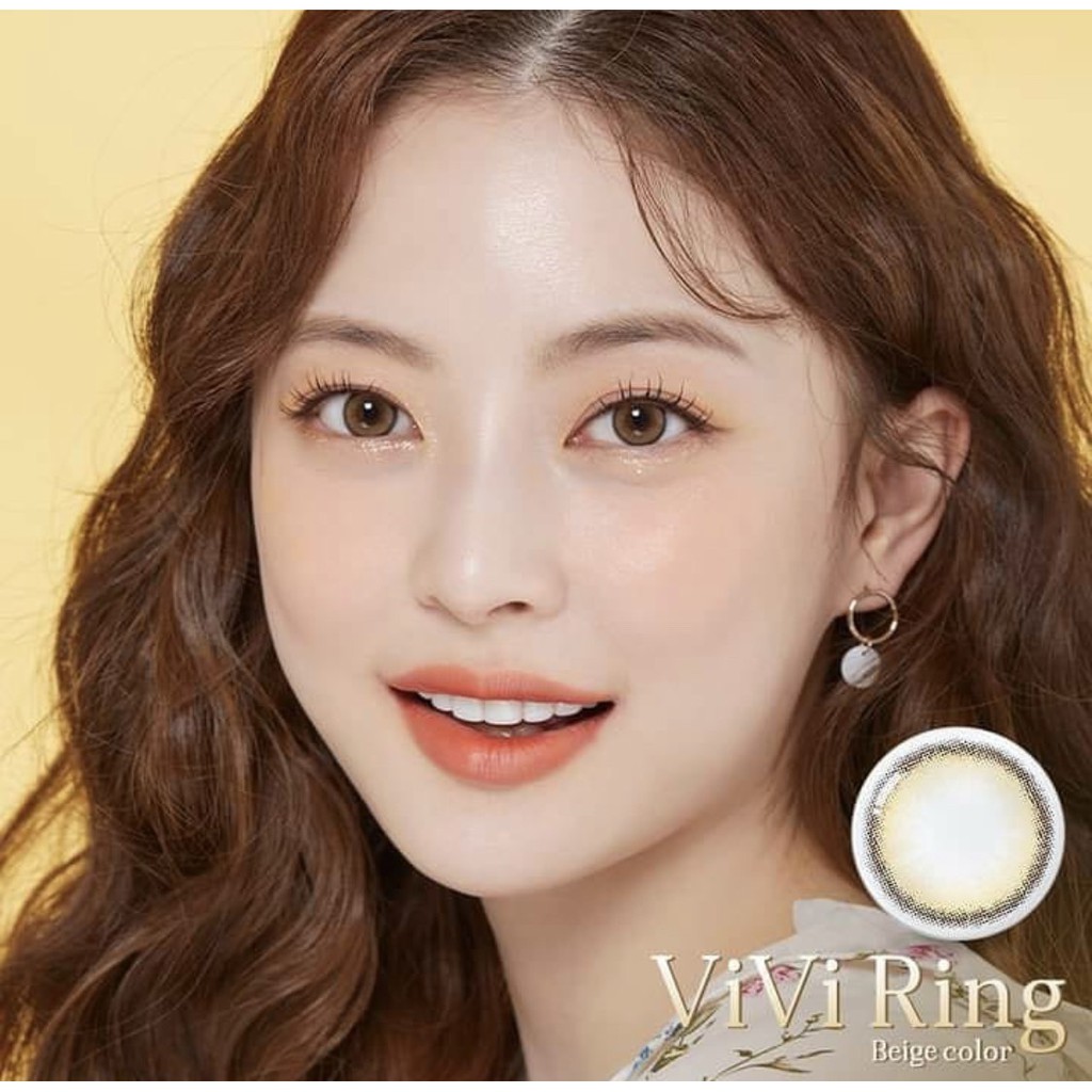 Kính áp tròng Viviring Beige-Pink-Gray của Olens (Hsd 1 tháng)