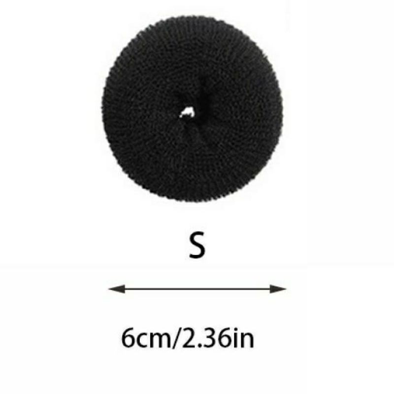 Búi tóc củ tỏi màu đen (size nhỏ/trung/to)